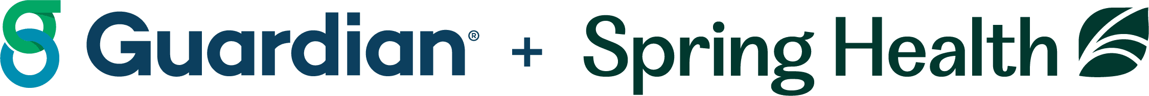 Guardian Logo and Spring Health Logo Guardian Logo and Spring Health Logo