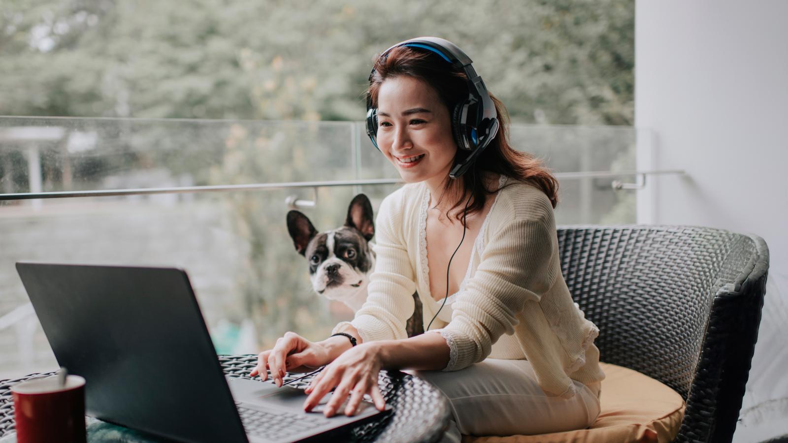 Women work from home