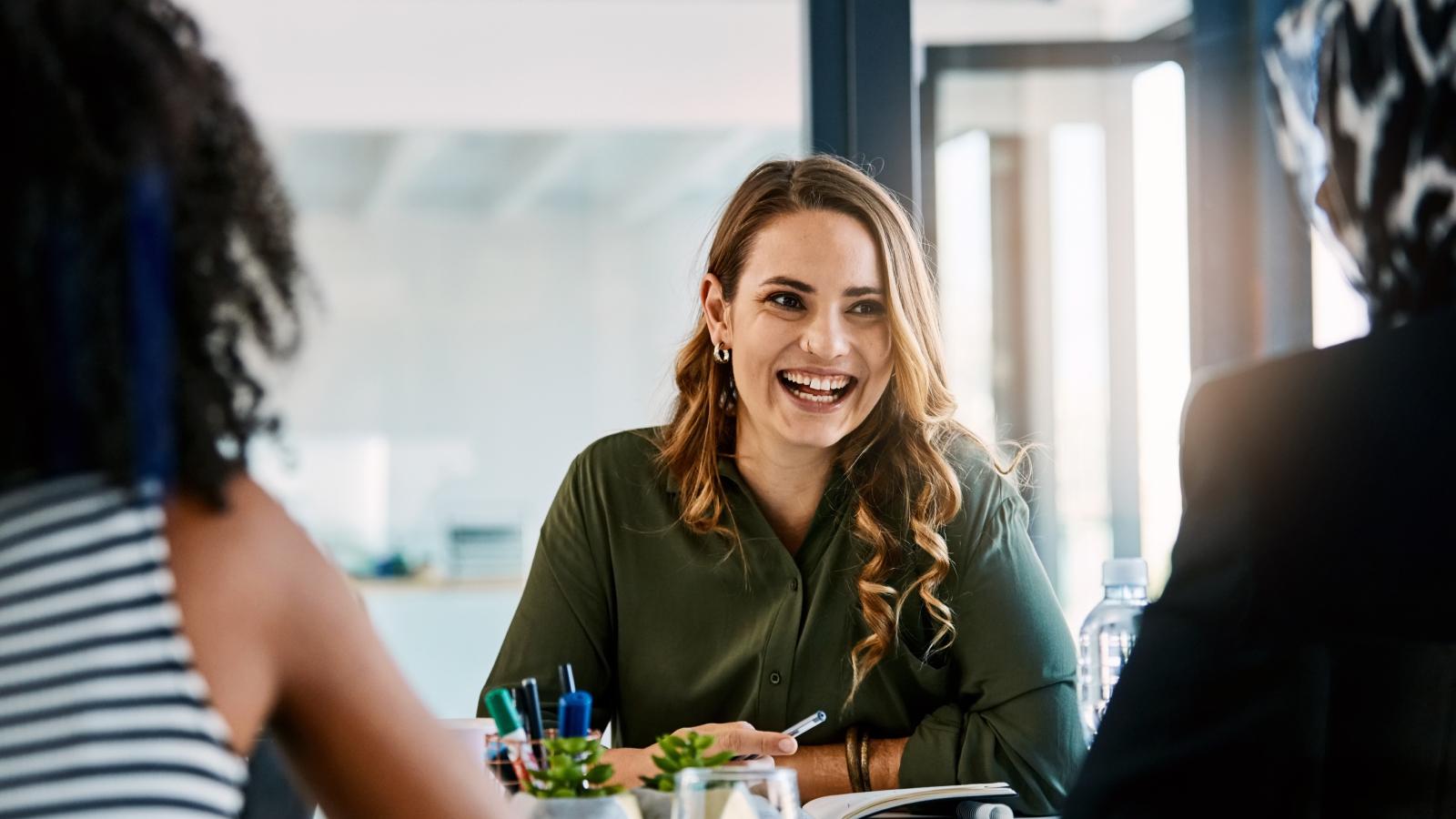 Young businesswomen having a meeting