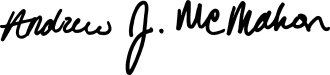 Andrew signature Andrew J. McMahon signature