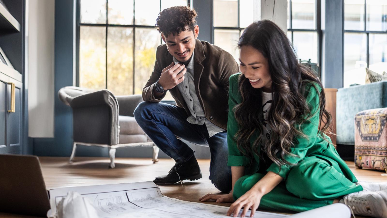 Two architects working on a project