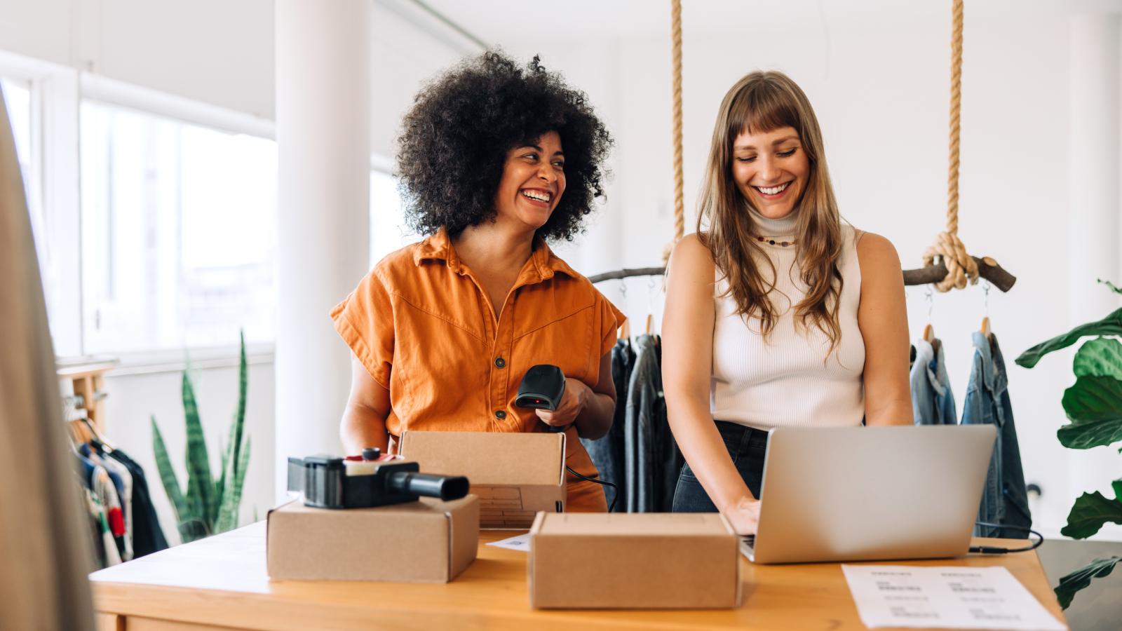 Women packing orders