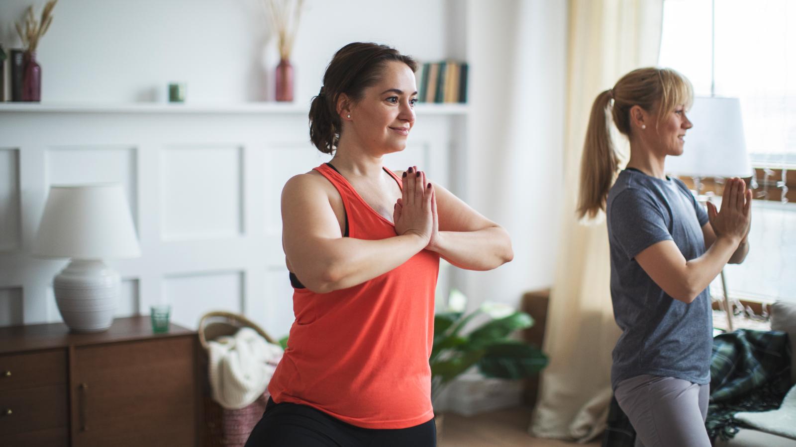 Yoga class at home