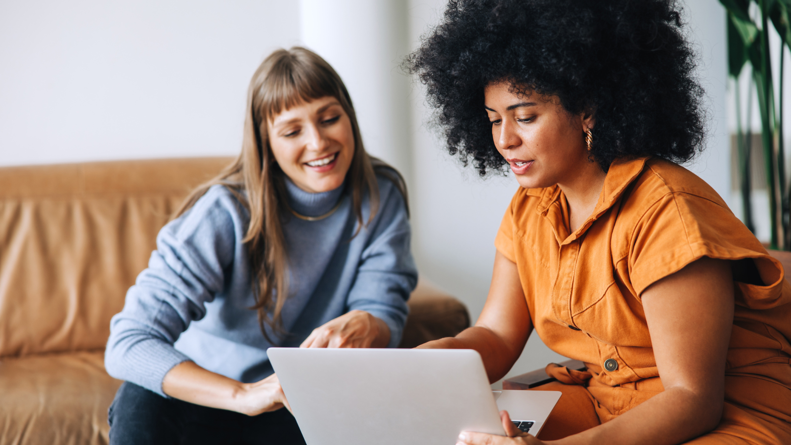 Businesswomen having a discussion in office