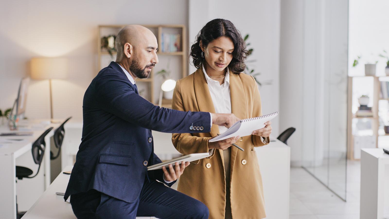 Business people collaboration on sales forecast