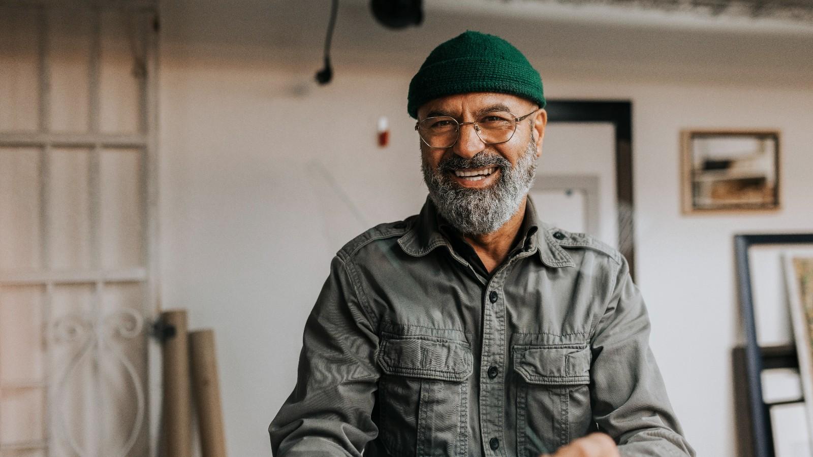 Old man laughing