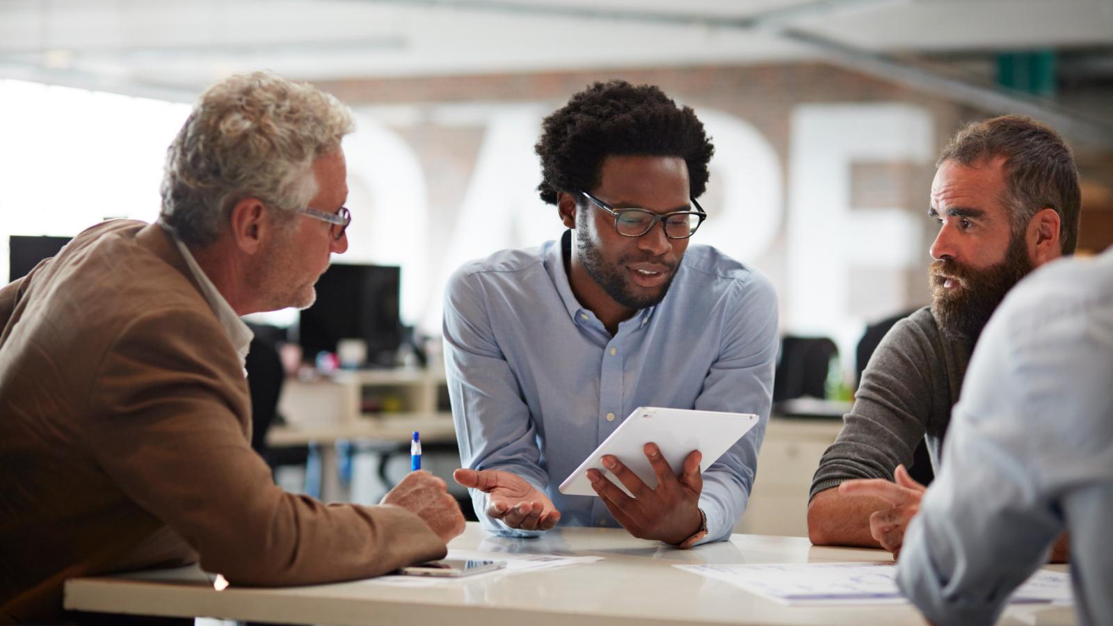 Businesspeople at big creative agency