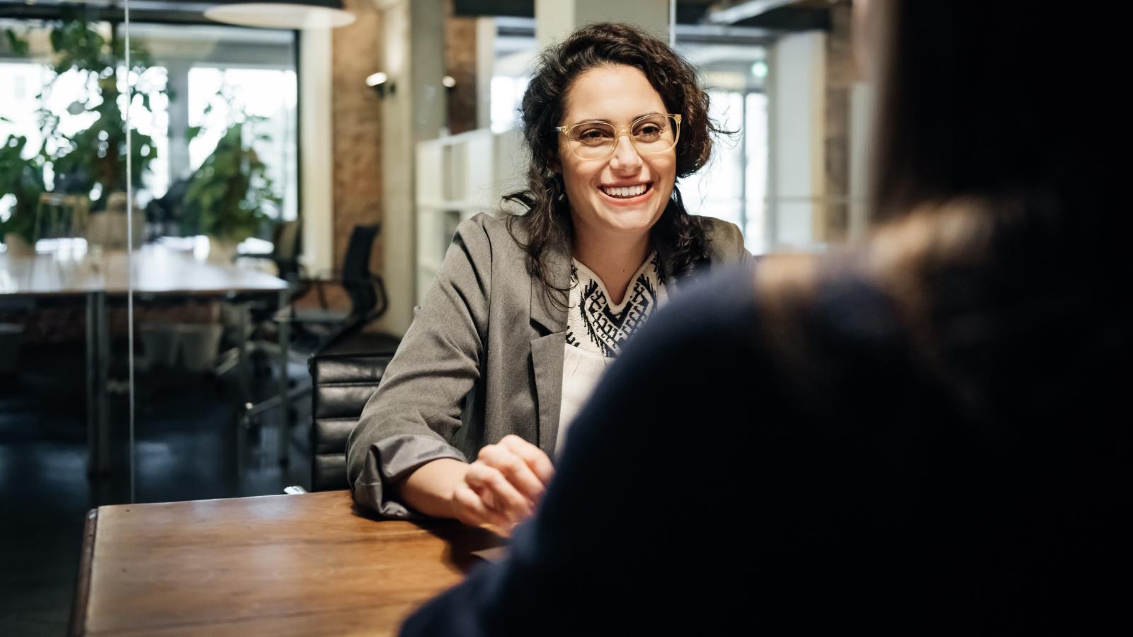 Woman meeting with financial professional