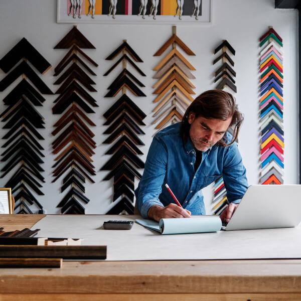 Small business owner exploring workplace benefits options.