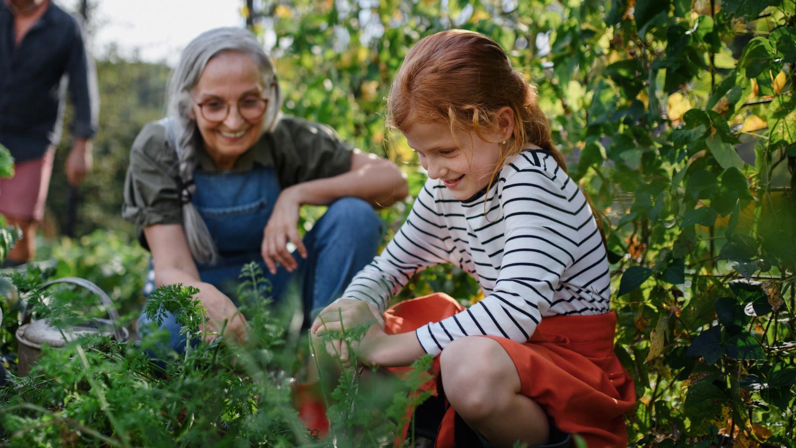 Girl child in garden
