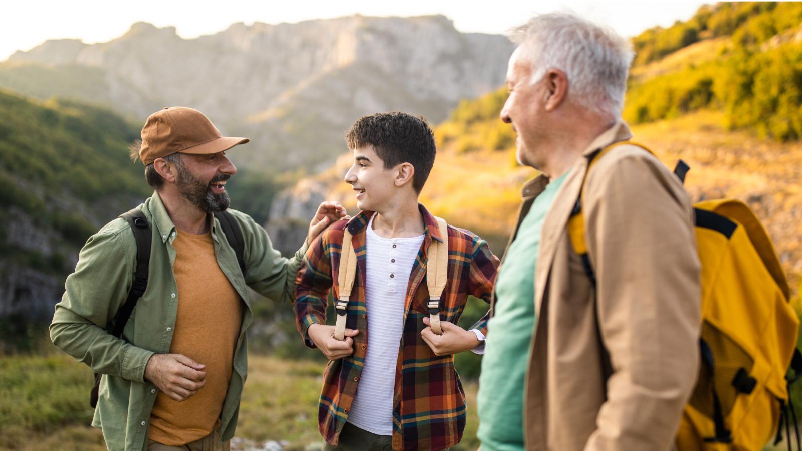 Family hiking
