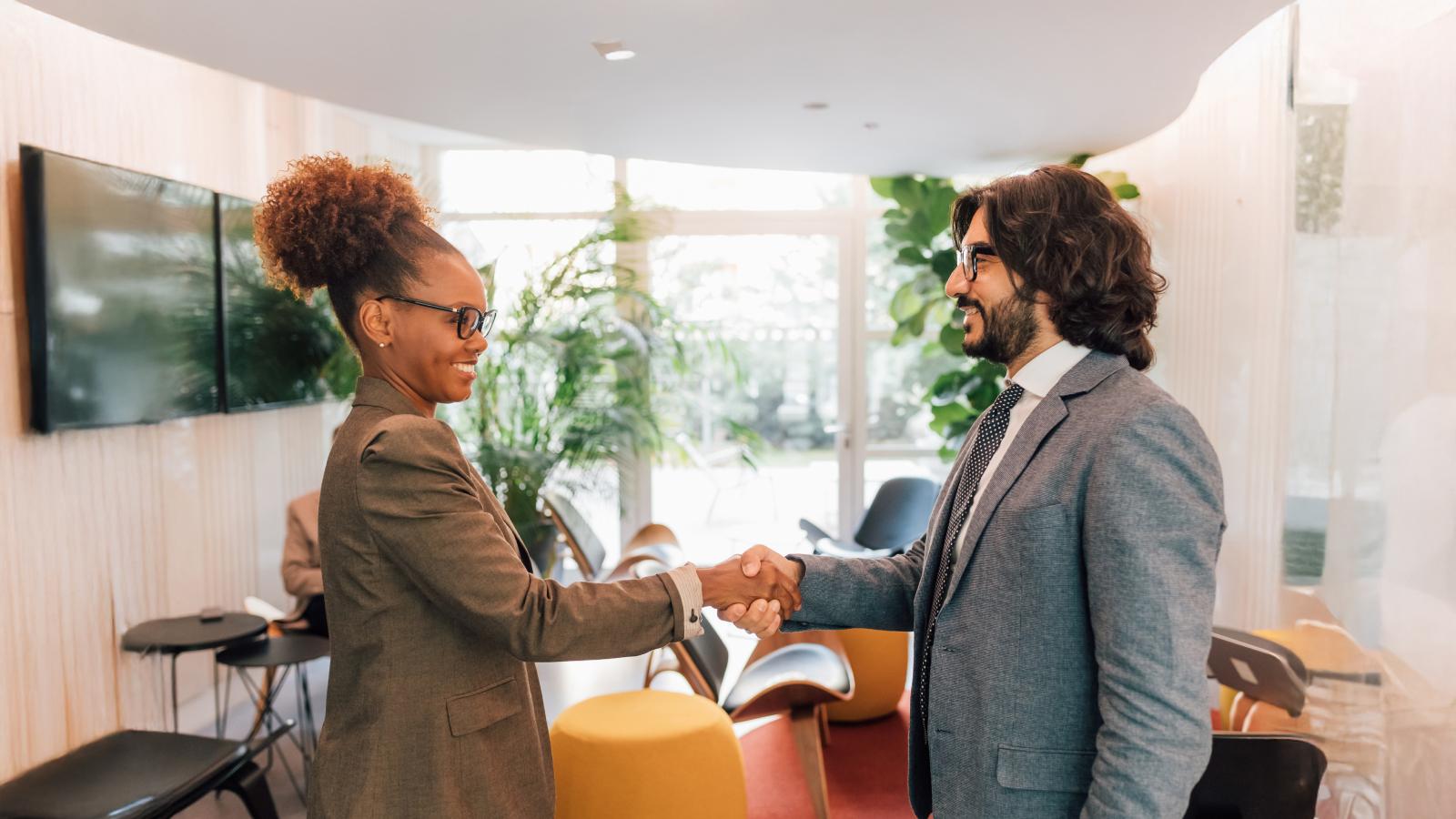business people shaking hands
