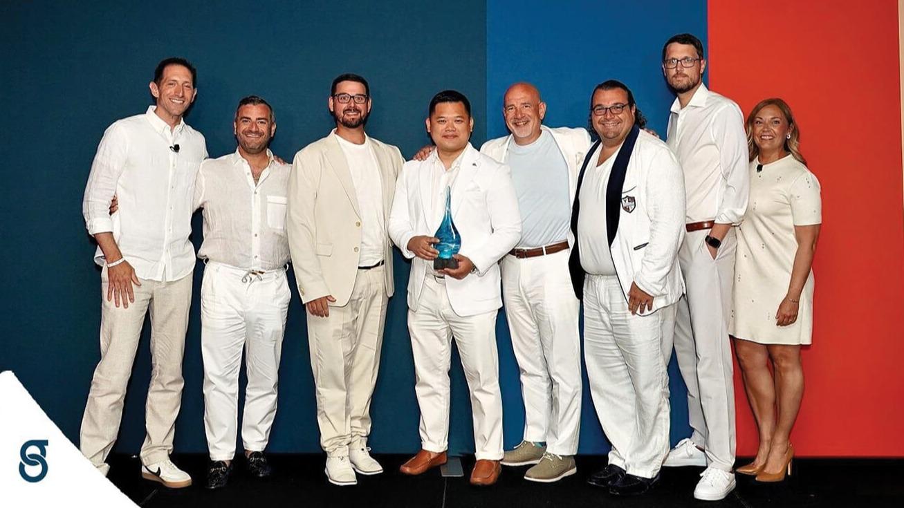 FSM24-PCA-GLQ-img John Codispoti, Mitchel Roussel, Russell Auyeung, Steve Eisner, Mike Longo, Daniel Taylor, joined by Tim Uliana on the left and Brook Thompson on the right