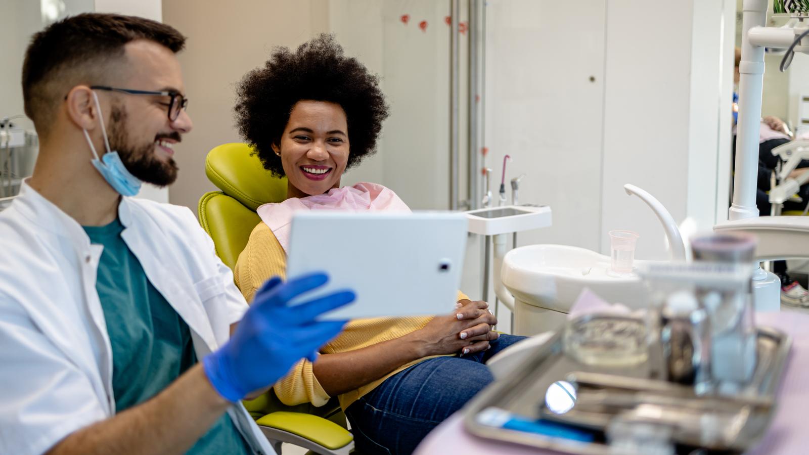 Patient meets dentist