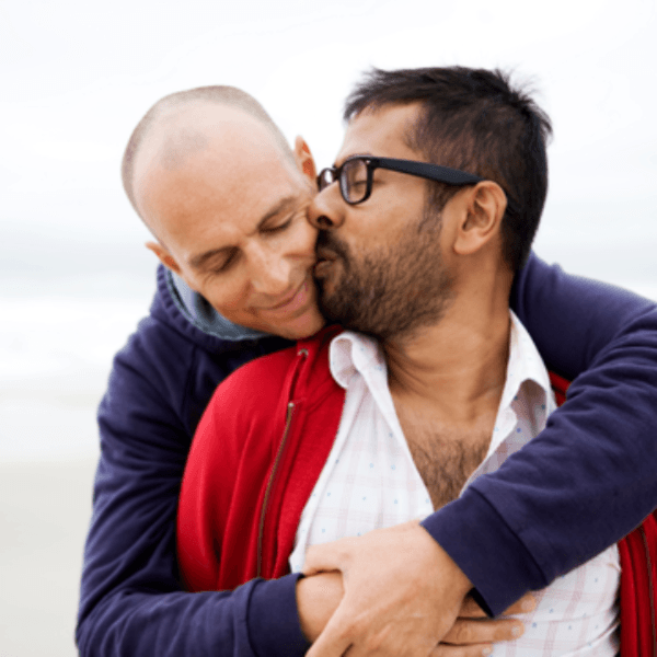 Handsome lgbtq+ couple.