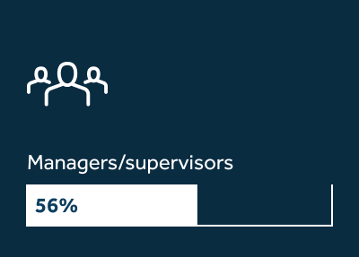 Managers/supervisors, 56%