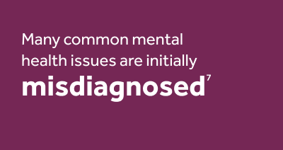 Many common mental health issues are initially misdiagnosed